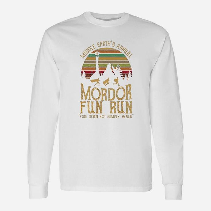Middle Earth's Annual Mordor Fun Run One Does Not Simply Walk Long Sleeve T-Shirt