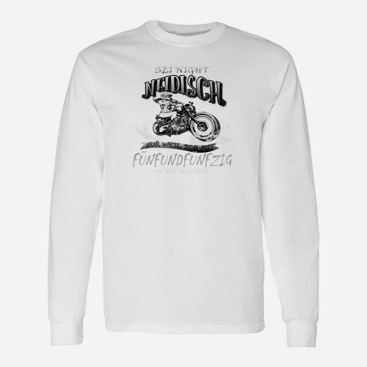 Motorrad Langarmshirts Bin nicht alt, bin Jahrgang 55, Lustiges Langarmshirts