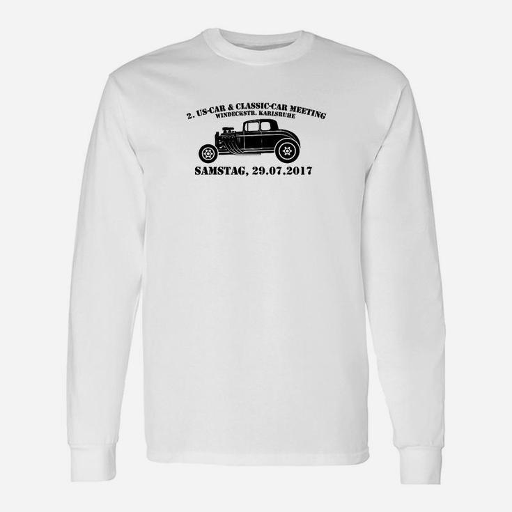 Oldtimer-Treffen Langarmshirts 2017, weißes Event-Design für Samstag