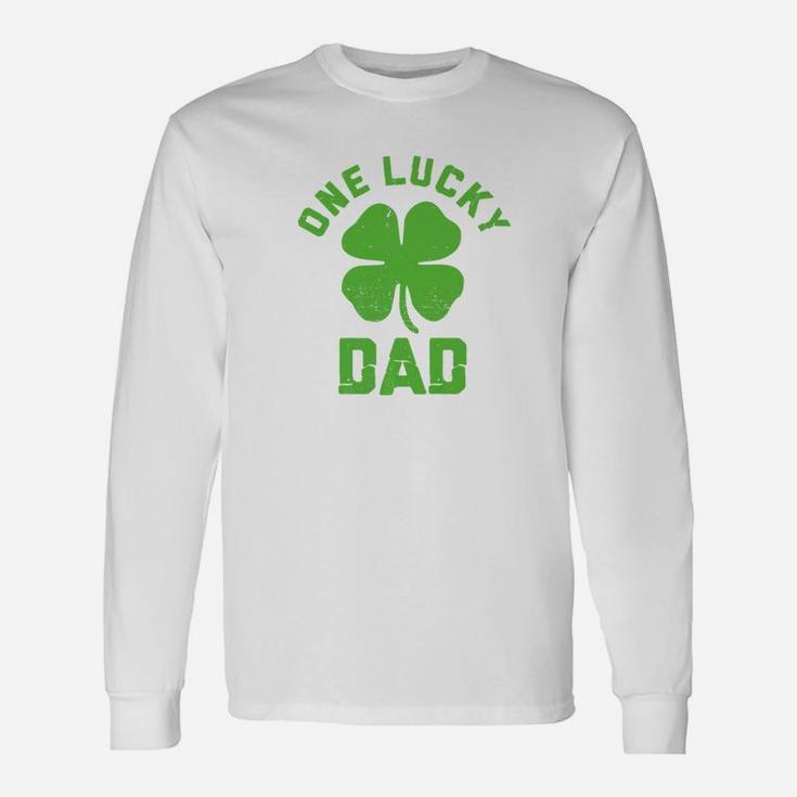 One Lucky Dad Vintage St Patrick Day Gif Long Sleeve T-Shirt