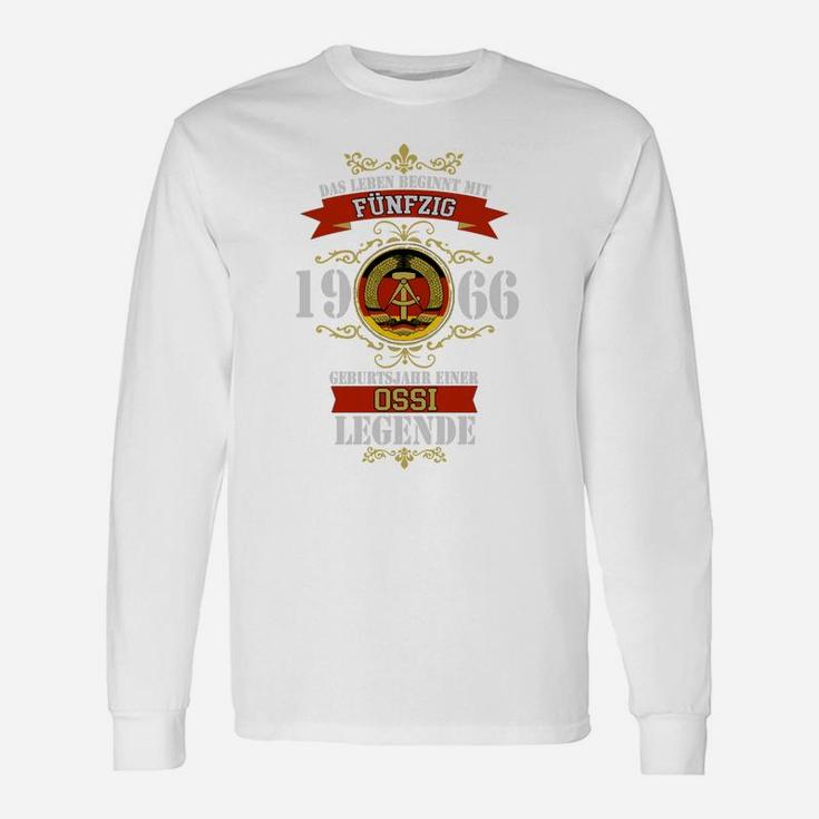 Ossi Legende 50. Geburtstag Langarmshirts - Jahrgang 1966, Jubiläums-Design