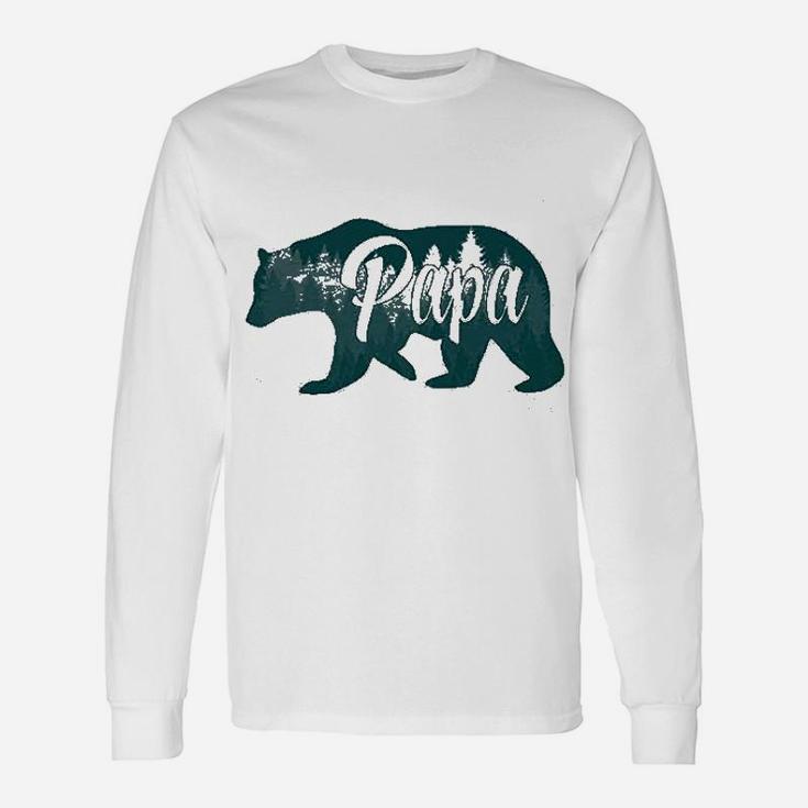 Papa Bear For Dads Idea Long Sleeve T-Shirt