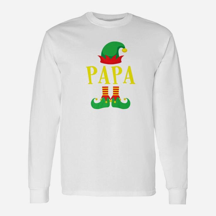 Papa Elf Christmas Shirt Matching Pajama Long Sleeve T-Shirt