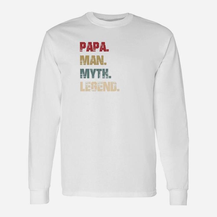 Papa Man Myth Legend For Father Dad Daddy Premium Long Sleeve T-Shirt