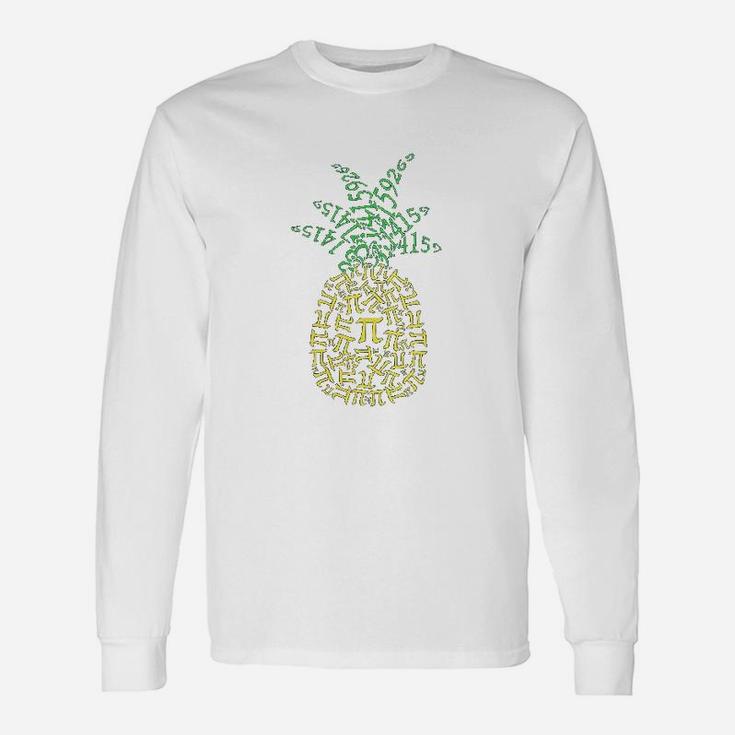 Pineapple Math Pi Day Mathematics Teacher Geek Nerd Long Sleeve T-Shirt