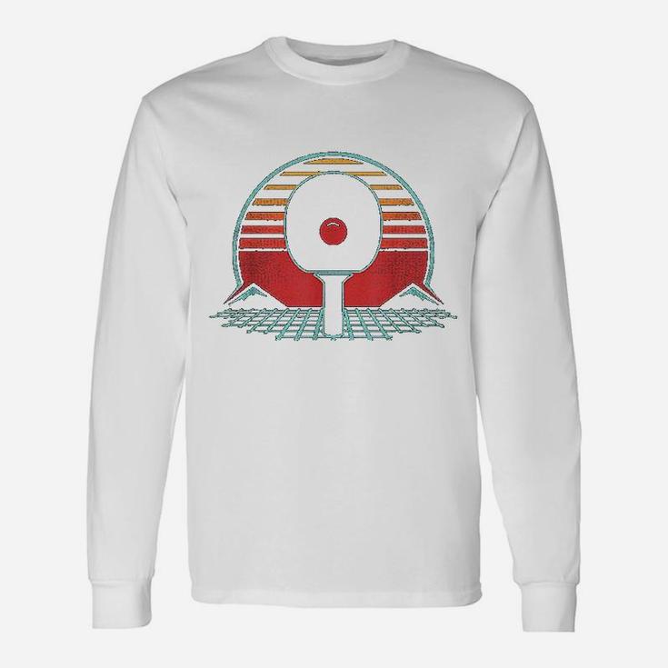 Ping Pong Retro Vintage 80s Style Table Tennis Long Sleeve T-Shirt