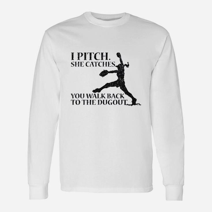 Softball Pitcher I Pitch She Catches Tshirt Softball Pitcher I Pitch She Catches Tshirt