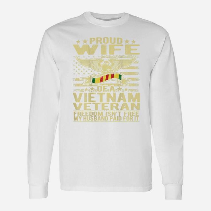 Proud Wife Of Vietnam Veteran Spouse Long Sleeve T-Shirt