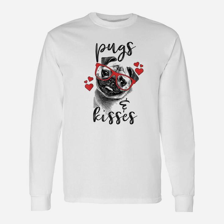 Pugs And Kisses Valentines Day Long Sleeve T-Shirt
