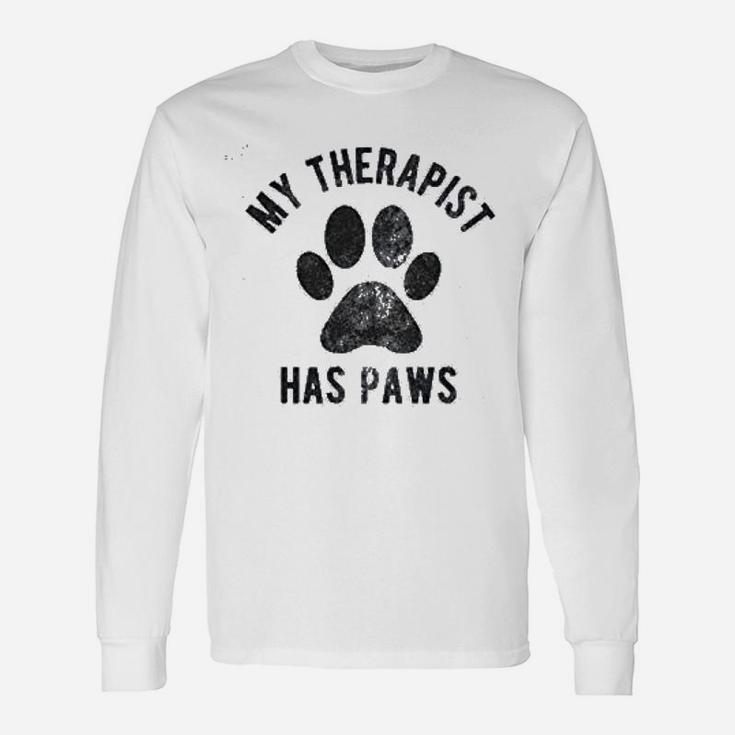 My Therapist Has Paws Pet Puppy Long Sleeve T-Shirt