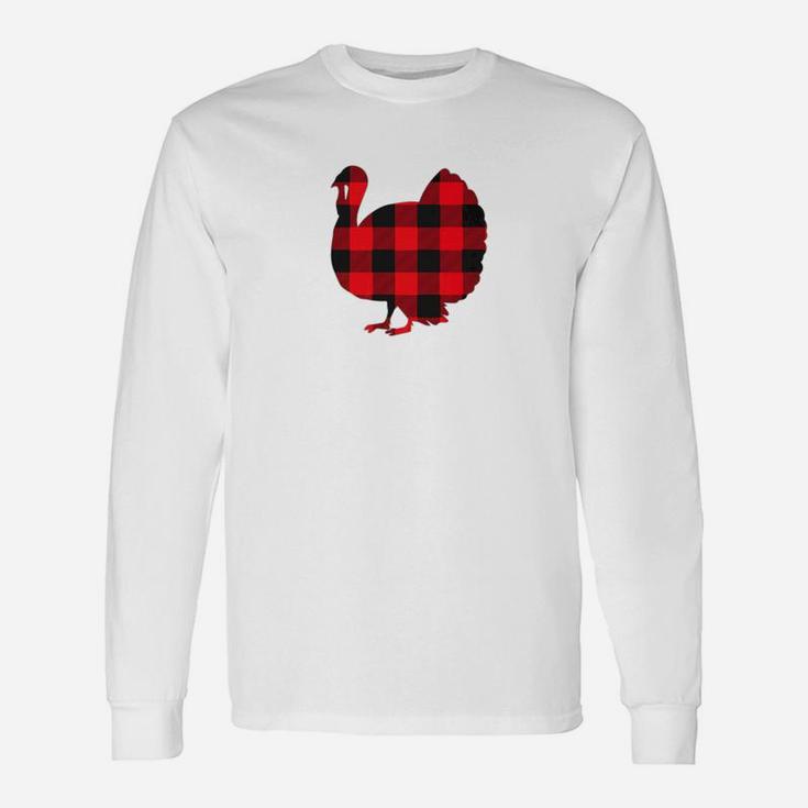 Red Buffalo Plaid Turkey Thanksgiving Matching Long Sleeve T-Shirt