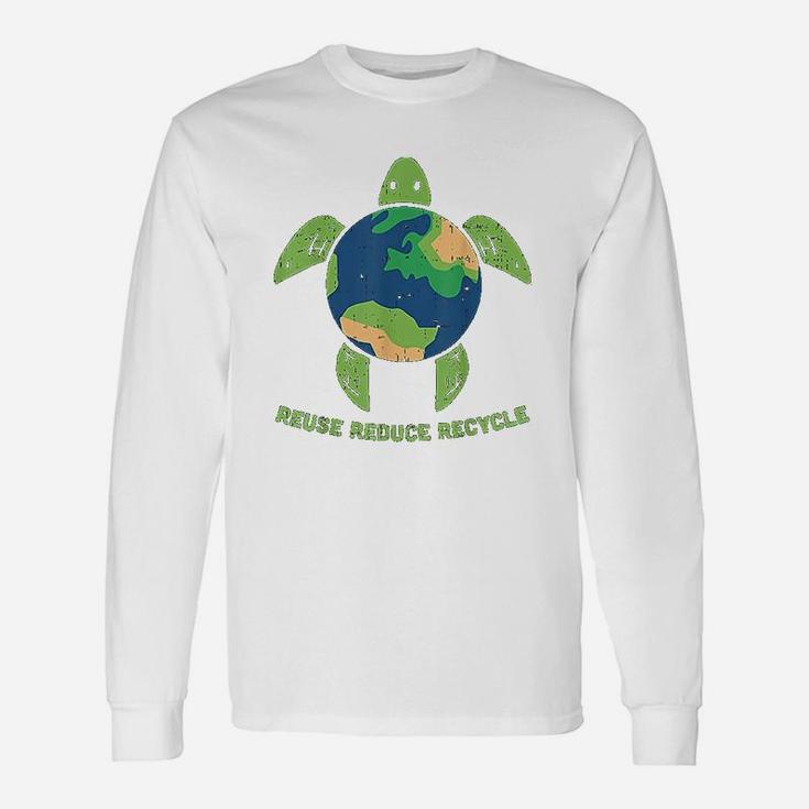 Reduce Reuse Recycle Turtle Save Earth Planet Long Sleeve T-Shirt