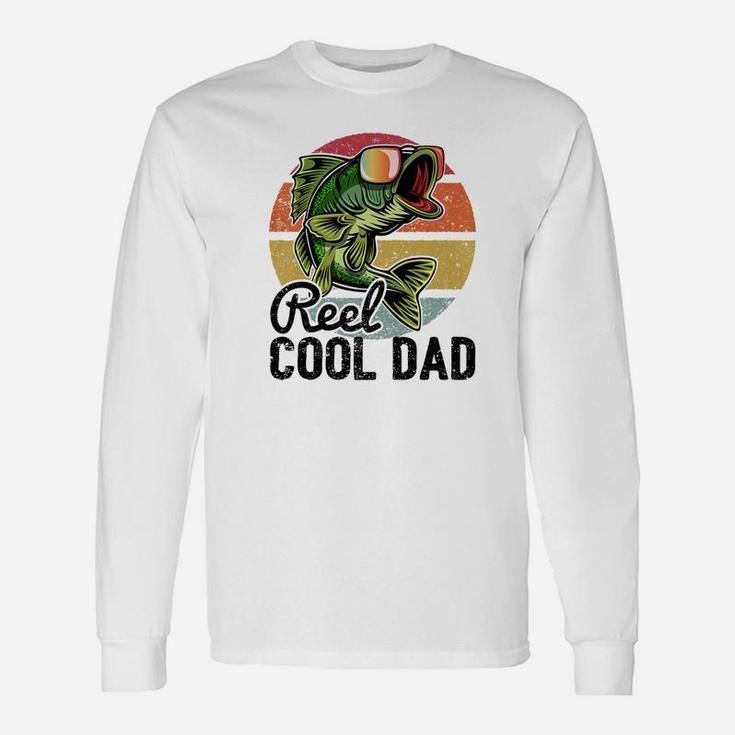 Reel Cool Dad Retro Fishing Sunglasses Father Day Premium Long Sleeve T-Shirt