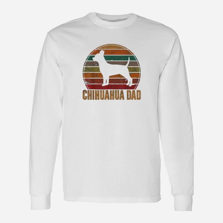 Retro Chihuahua Dad Chi-chi Daddy Dog Owner Pet Father Long Sleeve T-Shirt