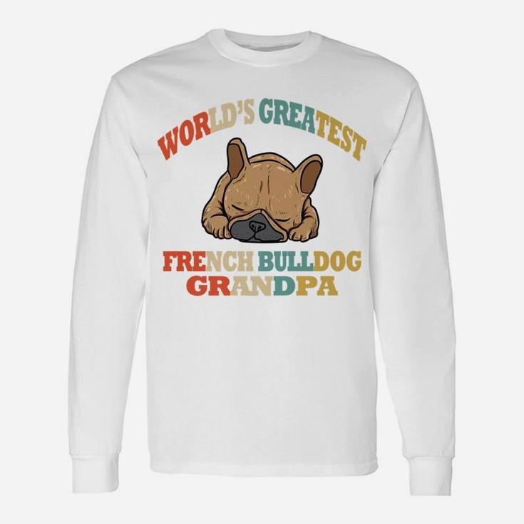 Retro French Bulldog Grandpa Long Sleeve T-Shirt
