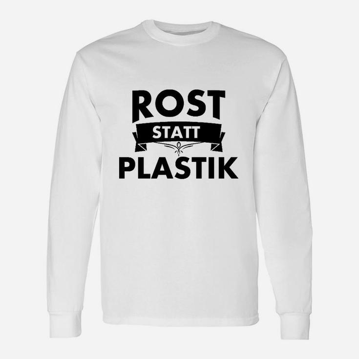 Rost Statt Plastik Unisex Langarmshirts, Umweltfreundliche Mode