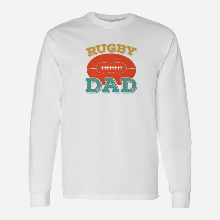 Rugby Dad Shirt Vintage Rugby For Men Long Sleeve T-Shirt