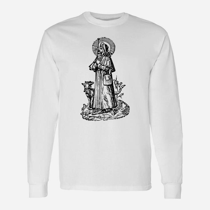 Saint With Dog Religious Icon Art Dtf529a Long Sleeve T-Shirt