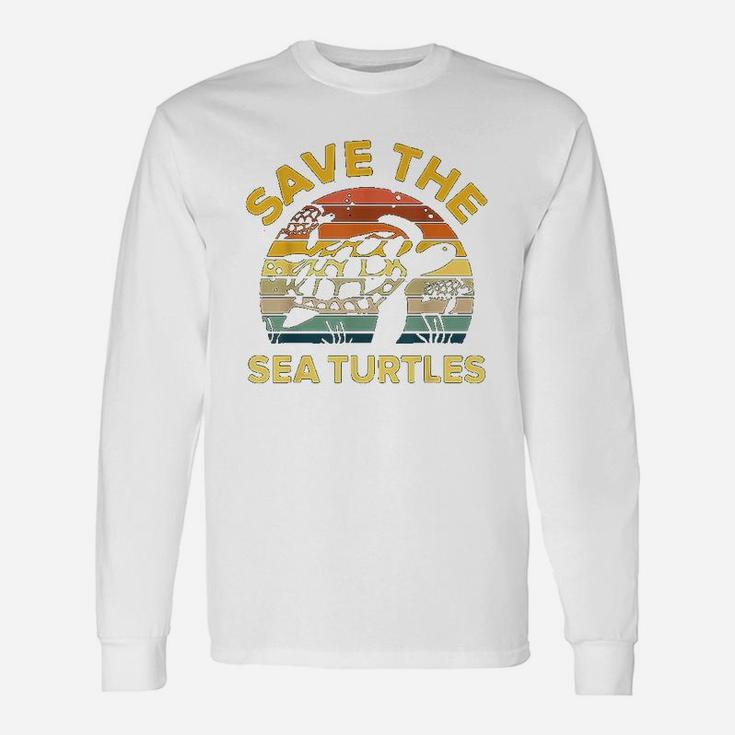 Save Sea Turtle Lover Vintage Skip A Straw Ocean Long Sleeve T-Shirt