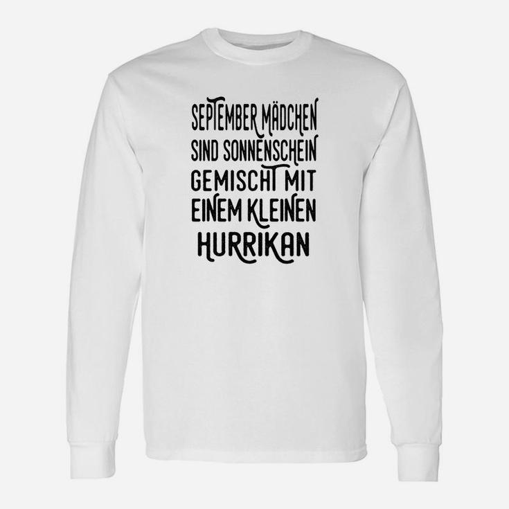 September Mädchen Langarmshirts: Sonnenschein & Hurrikan Design