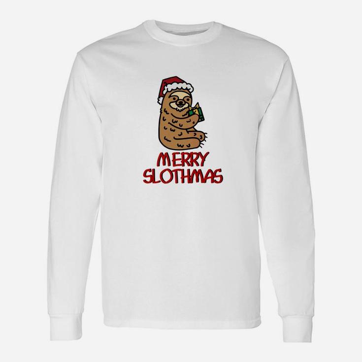 Sloth Merry Christmas Sloth Christmas Long Sleeve T-Shirt