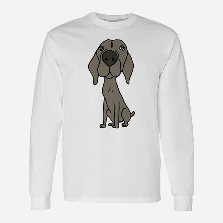 Smilespets Cute Weimaraner Dog Art Long Sleeve T-Shirt