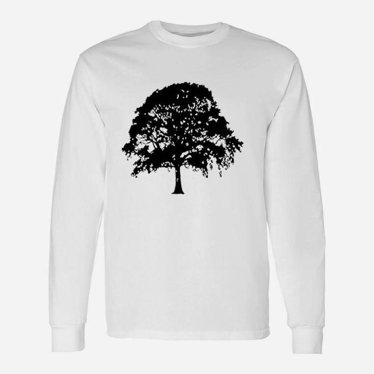 The Spunky Stork Father And Daughter Son Oak Tree Acorn Daddy And Me Matching Long Sleeve T-Shirt