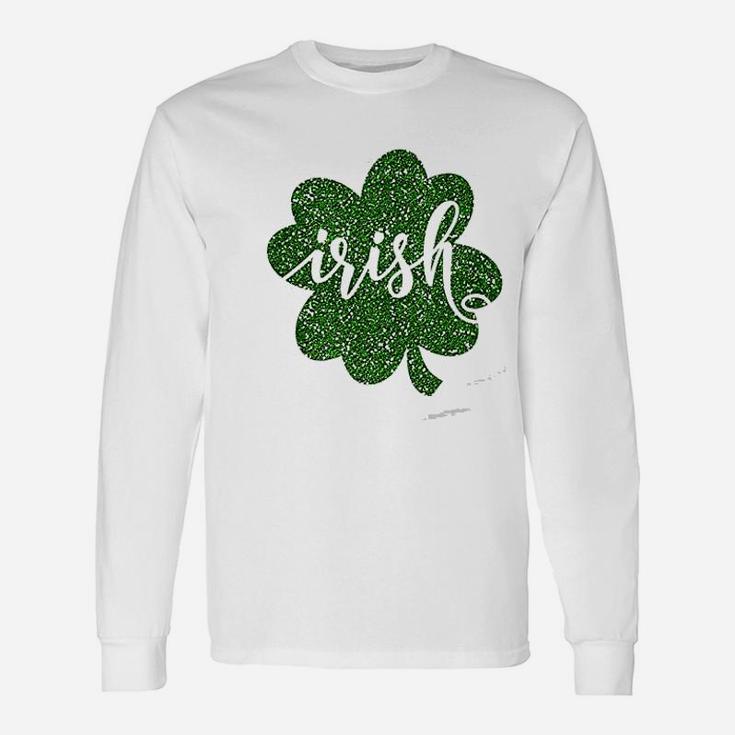 St Patricks Day Irish Lucky Leaf Bling Bling Long Sleeve T-Shirt