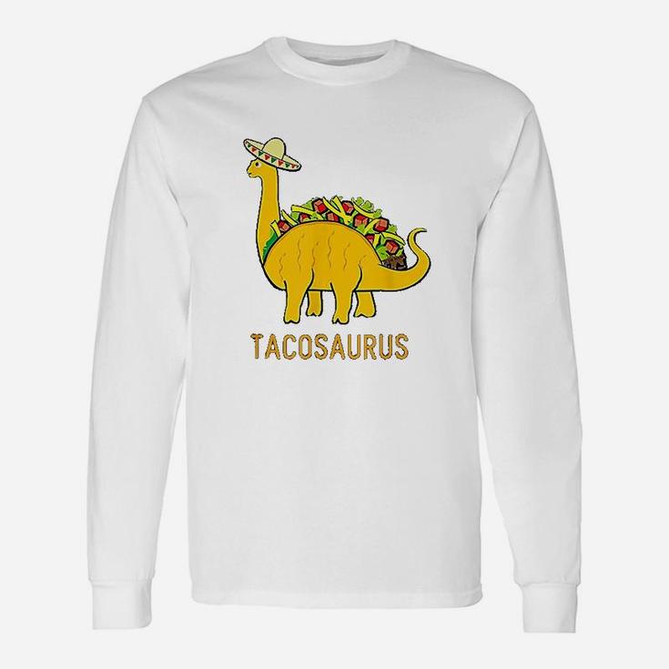 Tacosaurus Cinco Taco Dinosaur Long Sleeve T-Shirt