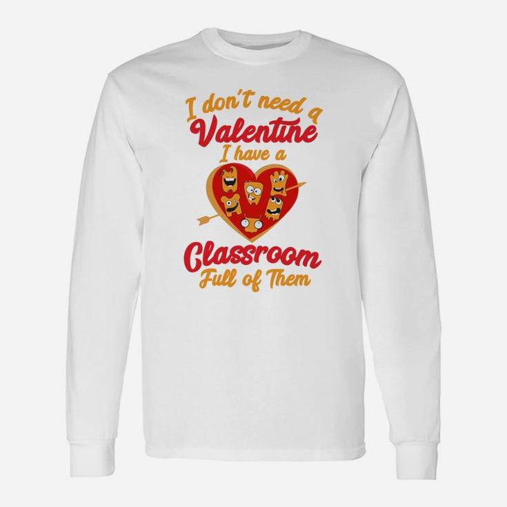 Teacher Valentines Day Classroom Teaching Long Sleeve T-Shirt