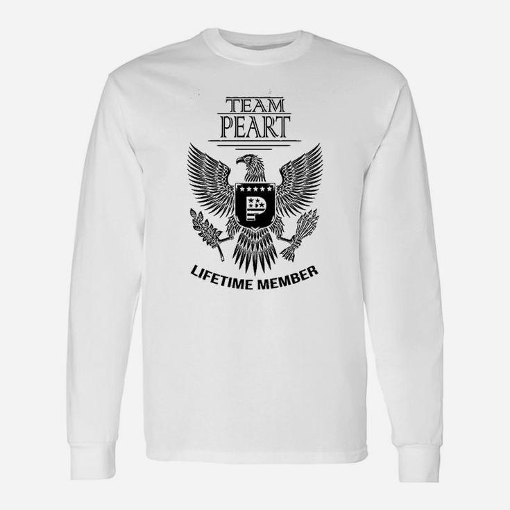 Team Peart Lifetime Member Surname Families The Peart Last Name Long Sleeve T-Shirt