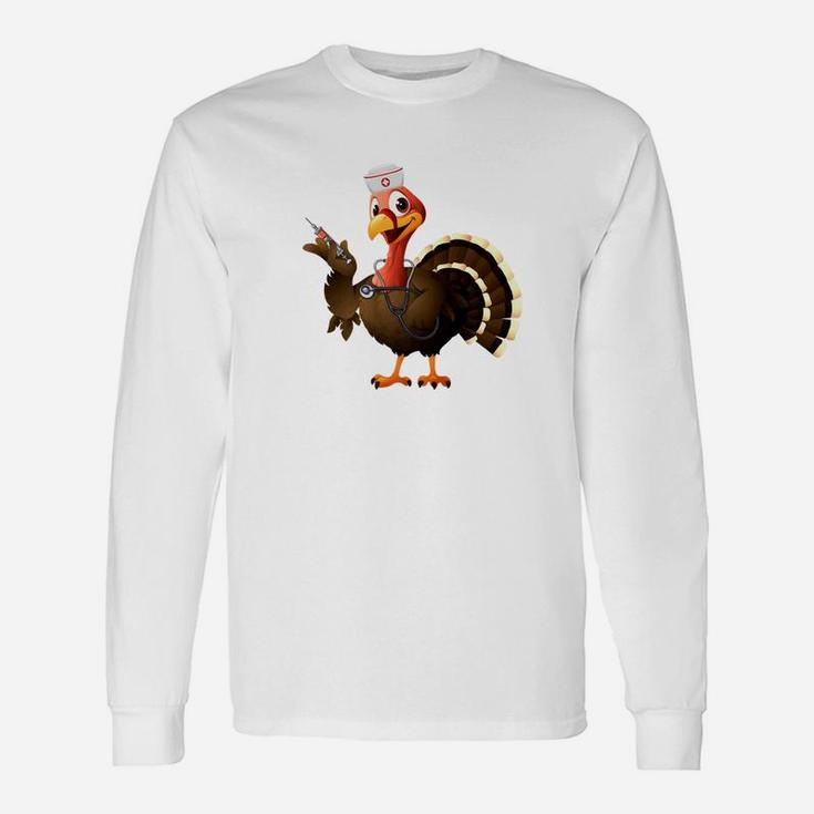 Thanksgiving Nurse Turkey Feast Day Long Sleeve T-Shirt