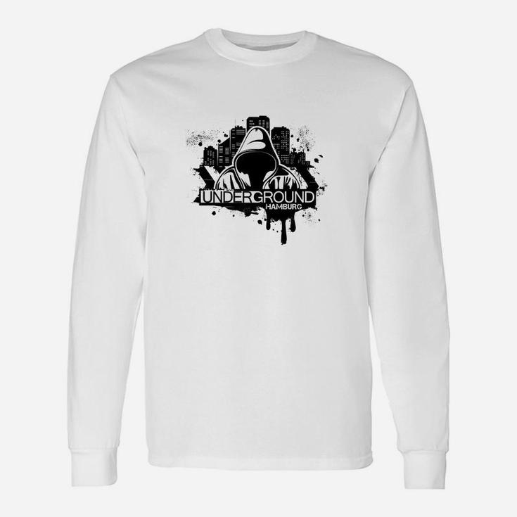 Urban Underground Graffiti Herren Langarmshirts, Street Art Design Tee