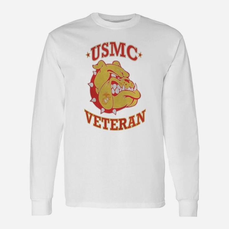 Us Marine Veteran Bulldogs Long Sleeve T-Shirt
