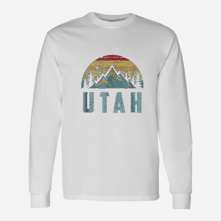 Utah Retro Vintage Mountains Hiking Nature Long Sleeve T-Shirt