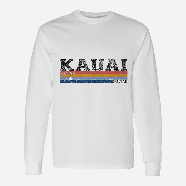 Vintage 1980s Style Kauai Hawaii Long Sleeve T-Shirt