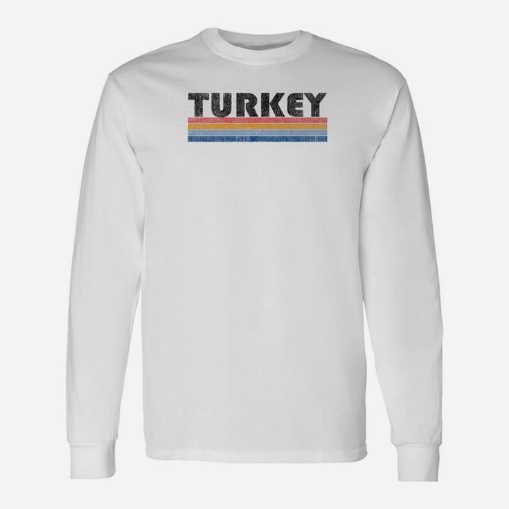 Vintage 1980s Style Turkey Long Sleeve T-Shirt