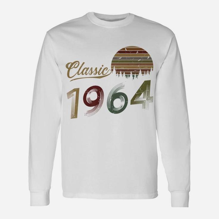 Vintage 58th Birthday Gif For Men Women Classic 1964 Long Sleeve T-Shirt