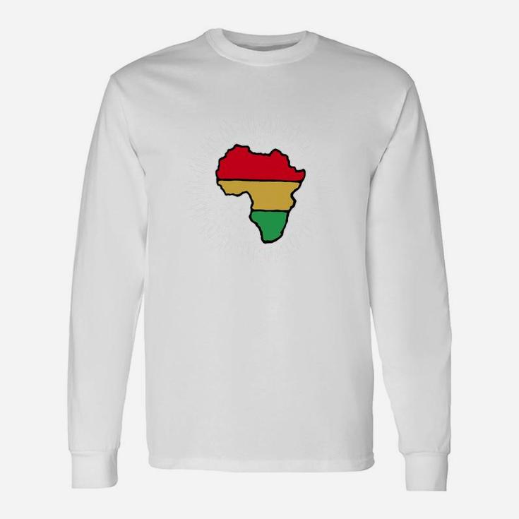 Vintage Africa Minimalist Star Burst Art Black Pride Long Sleeve T-Shirt