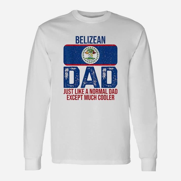 Vintage Belizean Dad Belize Flag For Fathers Day Long Sleeve T-Shirt