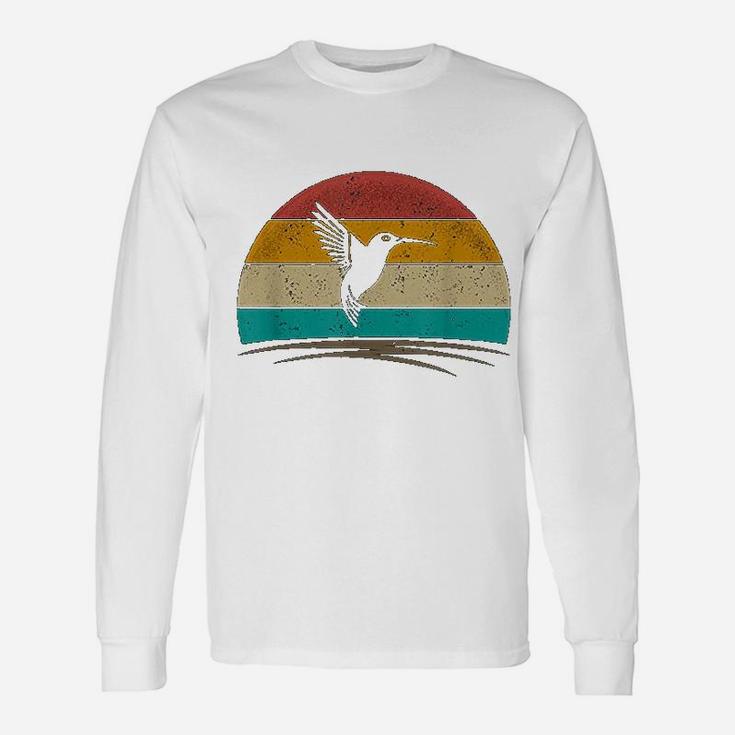 Vintage Hummingbird Retro Distressed Hummingbird Long Sleeve T-Shirt