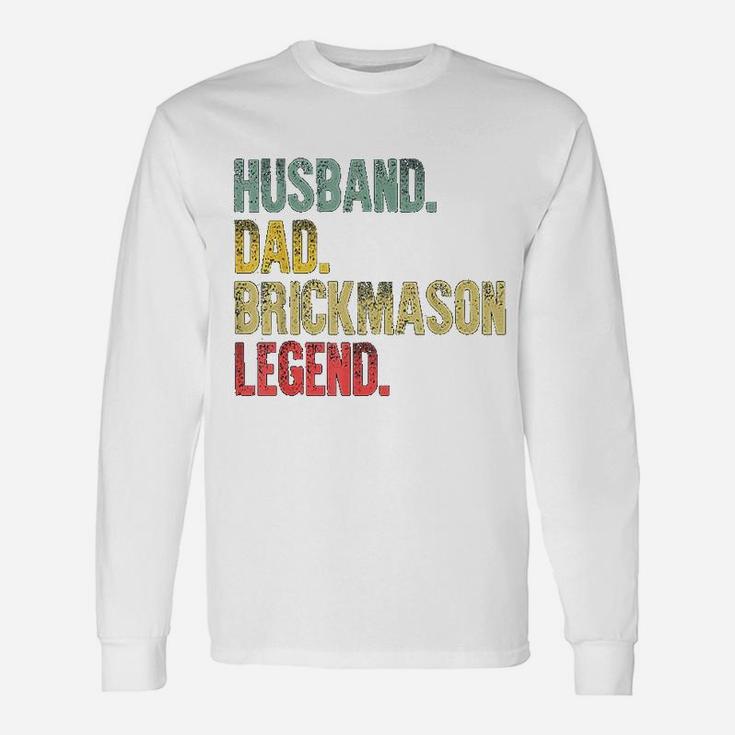 Vintage Husband Dad Brick Mason Legend Long Sleeve T-Shirt