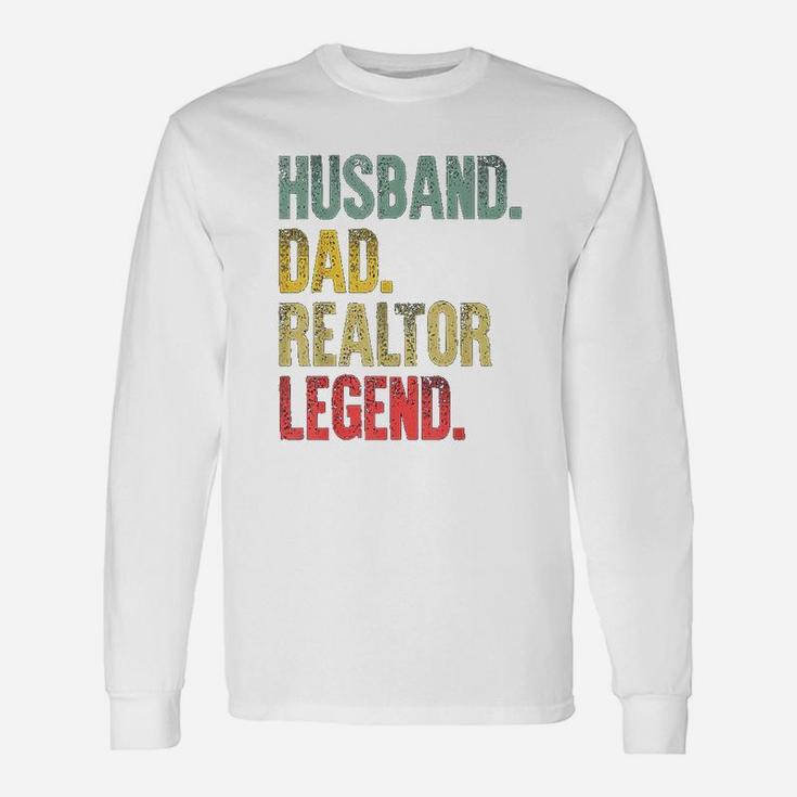 Vintage Husband Dad Realtor Legend Retro Long Sleeve T-Shirt