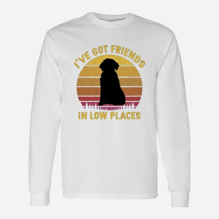 Vintage Portuguese Water Dog I Have Got Friends In Low Places Dog Lovers Long Sleeve T-Shirt