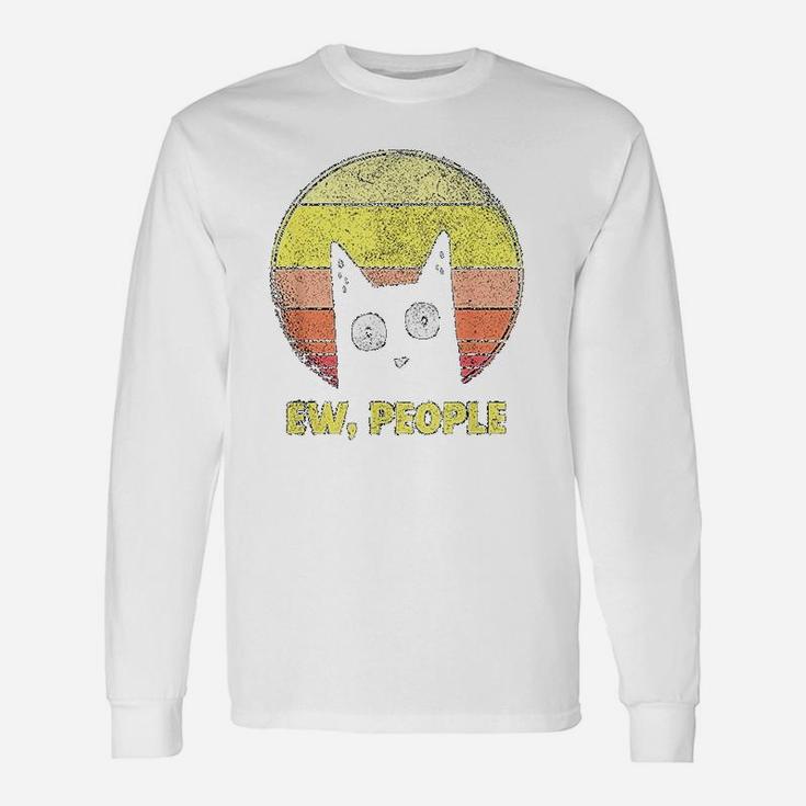 Vintage Retro Ew People Cat Lovers Long Sleeve T-Shirt