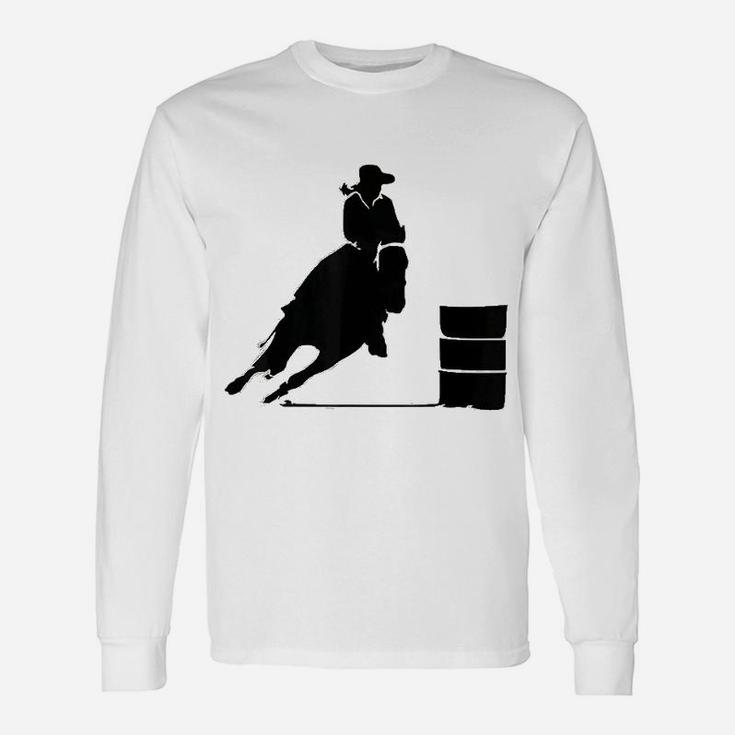 Western Cowgirl Barrel Racing Rider Rodeo Horse Riding Long Sleeve T-Shirt