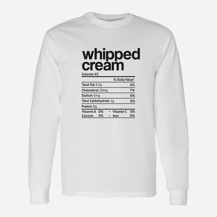 Thanksgiving Whipped Cream Nutritional Facts T-Shirt Thanksgiving Whipped Cream Nutritional Facts T-Shirt