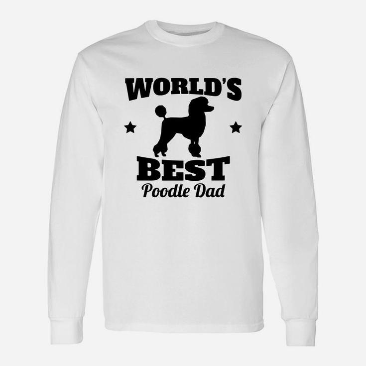 World's Best Poodle Dad Men's T-shirt Long Sleeve T-Shirt