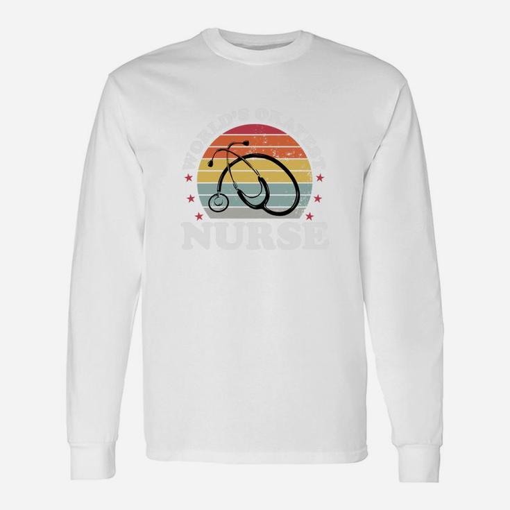 Worlds Okayest Nurse Nursing Long Sleeve T-Shirt