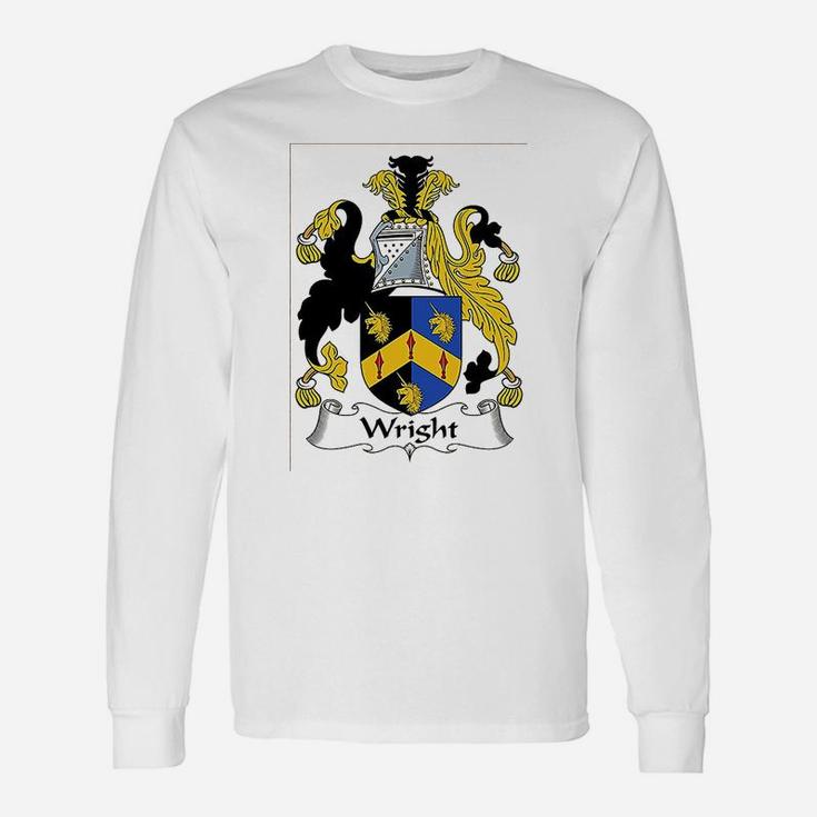 Wright Coat Of Arms Wright Crest Long Sleeve T-Shirt